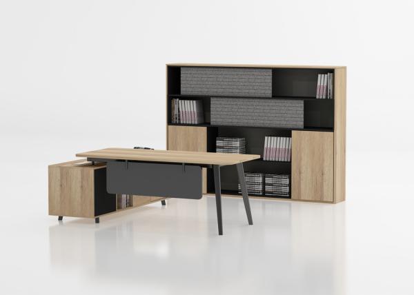 Cheap HPL Surface Manager Office Table E0 Grade Melamine Modern Executive Table for sale