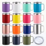 360ml BPA Free Insulated Stainless Steel Mug With Handle And Lid Vacuum