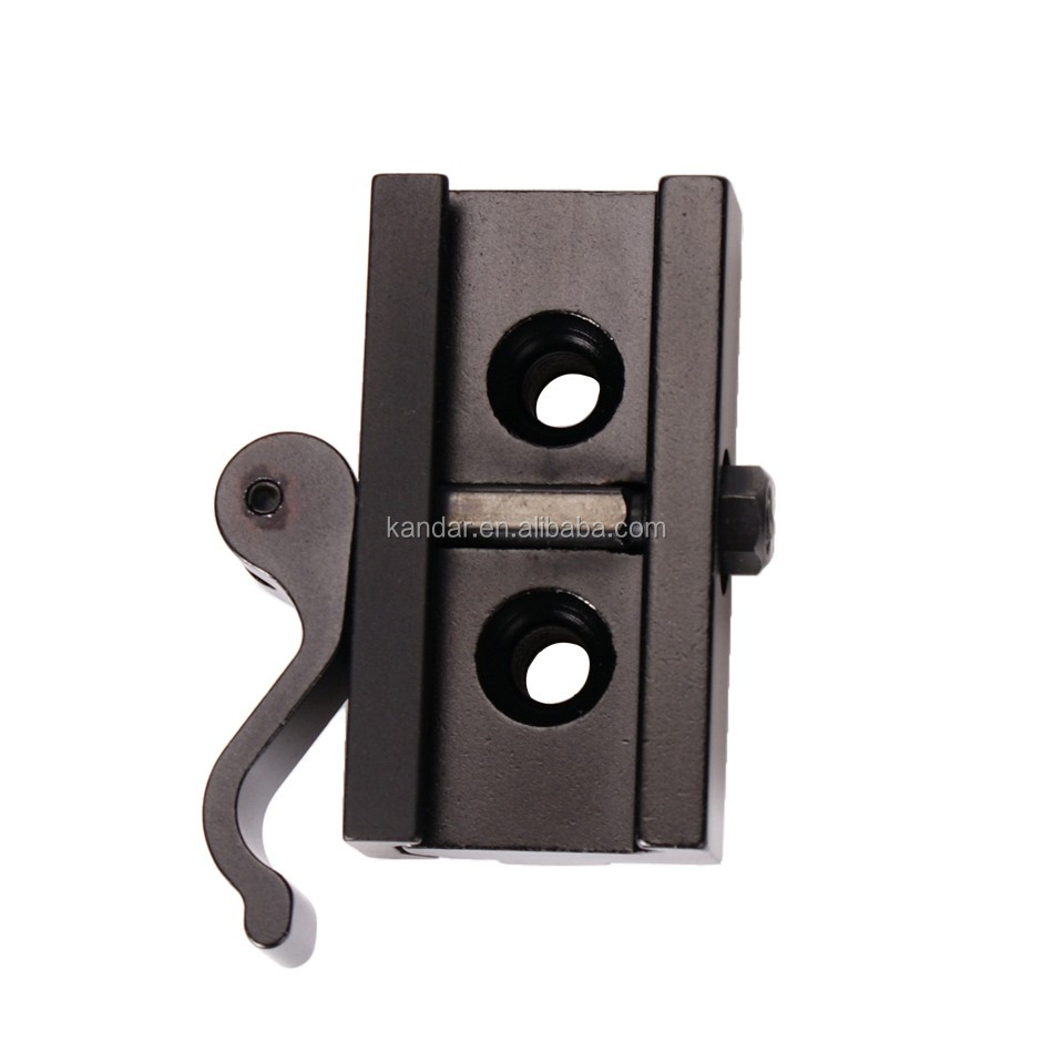 All-metal Riser Mount Adapter for 21mm to 11mm Clamp Bracket in Black Aluminium Alloy
