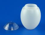 Food Grade Material Plastic Storage Canisters Egg Shape 485Ml 47MM Caliber