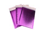 Recyclable Purple Metallic Glamour Mailers / Metallic Mailing Bags Strong
