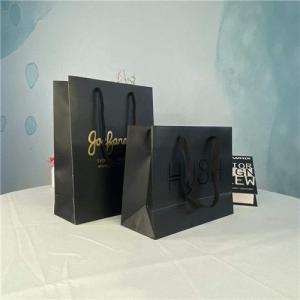 Quality Black Logo Custom Printed Paper Bags For Shopping wholesale