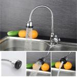 Chrome Single Handle Kitchen Sink Mixer Flexible Spout Hot Cold Kitchen Tap