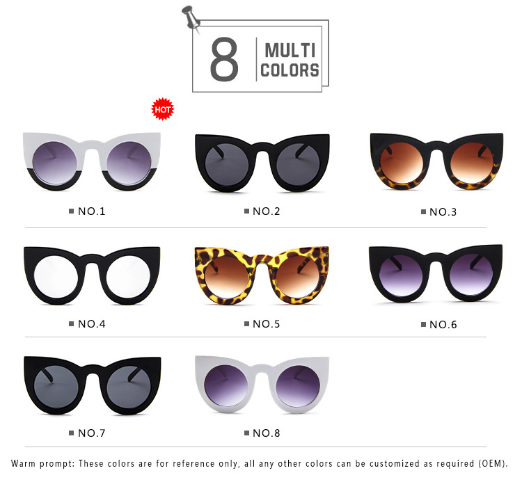 Butterfly Cat Eye Glasses Plastic Frame Clear Gradient Lens Sunglasses
