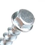 Flat Head Carbon Steel Hex Flange Concrete Screws for Facade Suspension in Zinc