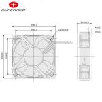 Black DC 12V Cooling Fan 60x60x20 For Disinfecting Cabinet / Warmer / Microwave