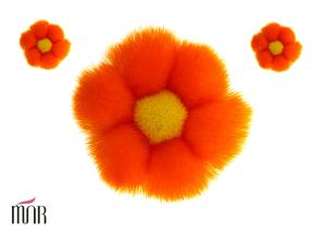 Quality Cosmetic Kabuki Brushes Flower Shape Black Plastic Handle 80mm 60G wholesale