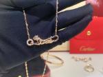 Car Tie 18k Gold PanthèRe De Car Tier Necklace Rose Gold Tsavorite Garnets VVS