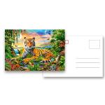 Durable Animal Theme OEM 3D Lenticular Postcard / Gift Card Printing