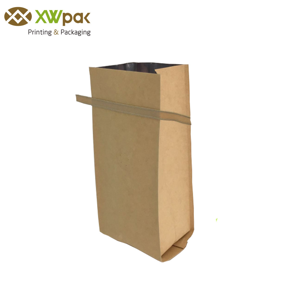 Custom Printed Tin Tie Bags With Value Plastic Side Gusset Coffee Packaging Sachet