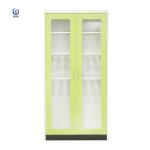 White Steel Lab Cabinet For Commercial With Adjustable Shelves And Key Lock