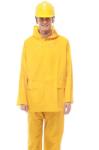 Yellow Safety Raincoat Reflective Pvc Polyester Raincoat Workwear