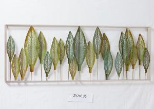 Quality Garden Sversize Framed Handmade Metal Leaf Wall Hangings wholesale
