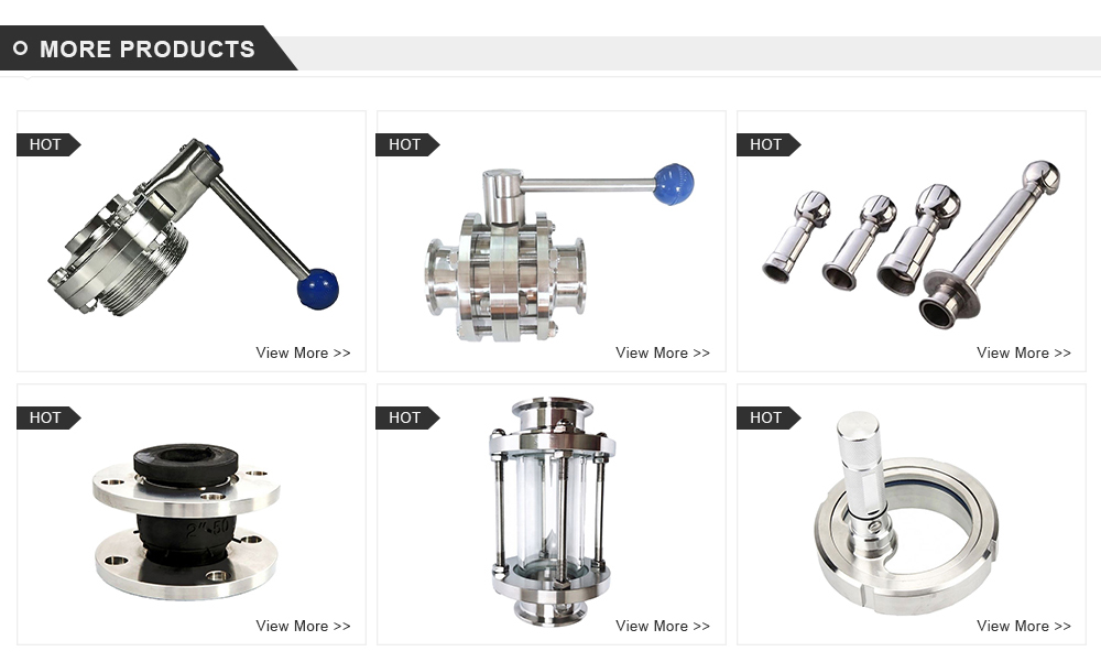 Sanitary Stainless Steel Pipe Fittings BUTTERFLY Structure Wafer Type Butterfly Valve
