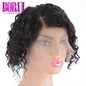 Quality Summer Brazilian Pixie Cut Short Hair Wig Deep Wave Curly Bob Wig Dyed Bleach wholesale