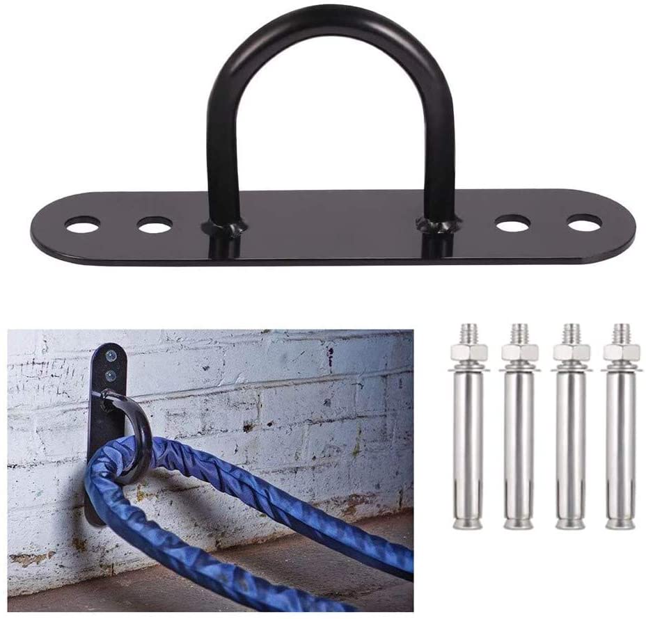 300 kg Load Capacity Carbon Steel Bicycle Wall Anchor for Battle Rope/Resistance Bands