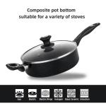 Hot Sale 10 Pcs Aluminum Cooking Pot Set Custom Pots And Pans Cookware Black