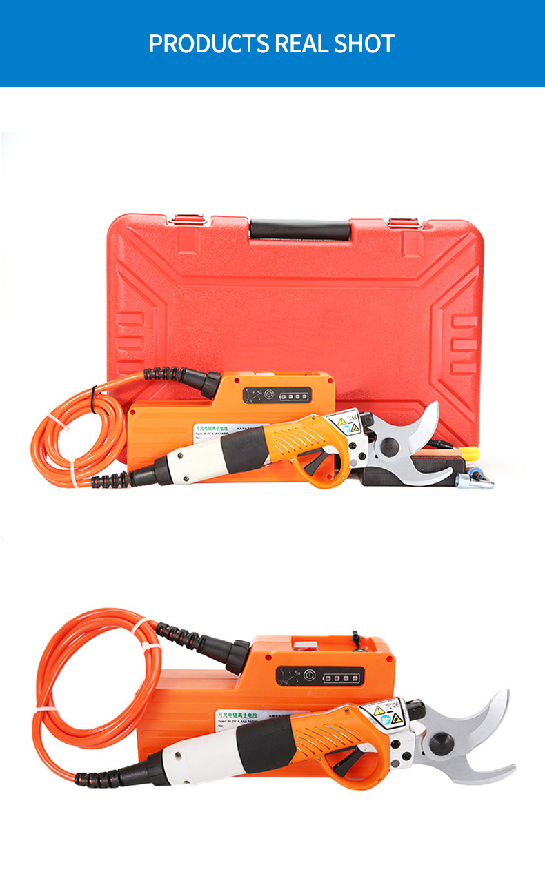 45mm Professional Portable Electric Pruning Shear Battery Powered Pruner For Vinyard Orchards High Speed