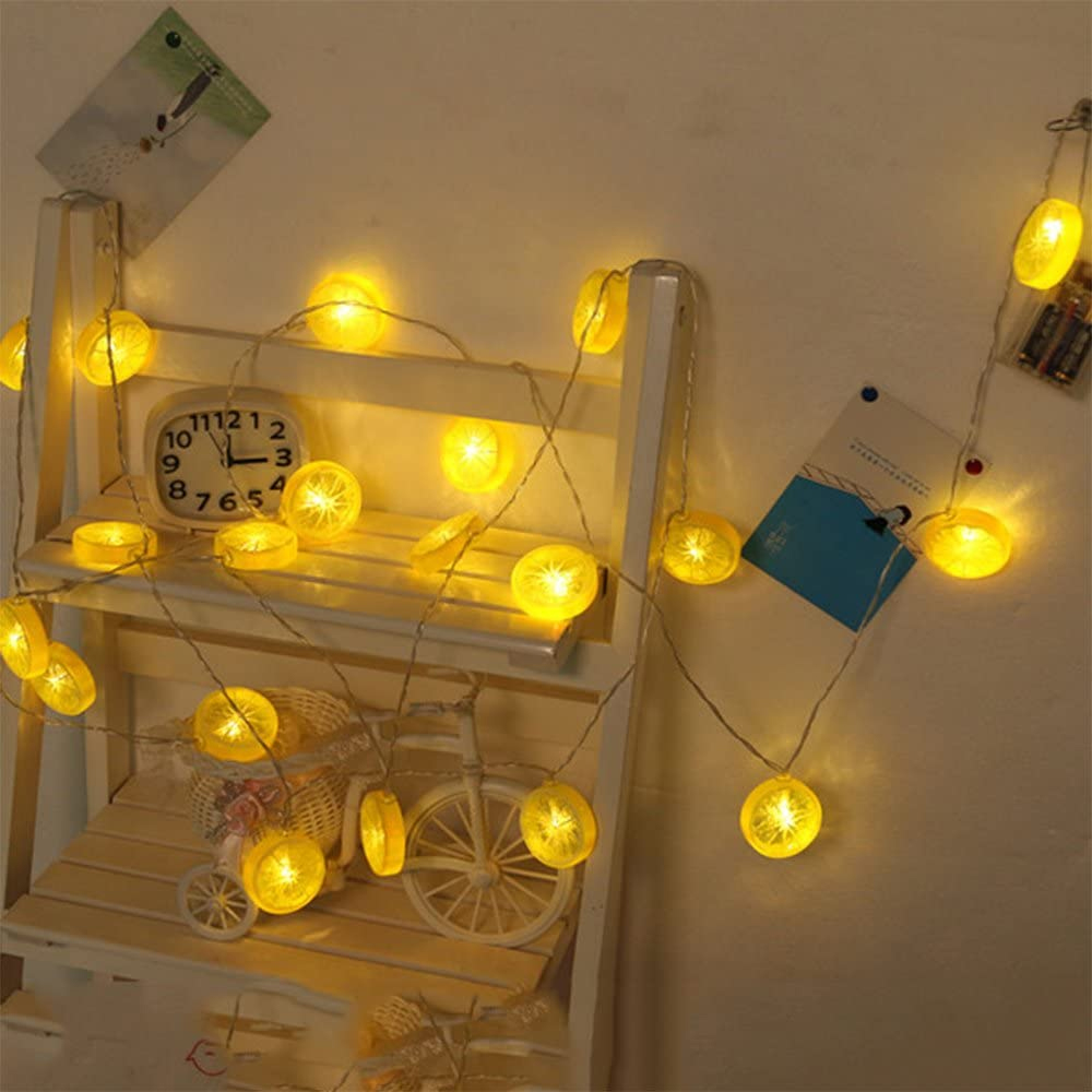 20 LEDS Lemon 3M/4M String Lights Battery Operated LED String Fairy Lights Solar Garlands Garden Christmas Decor For Outdoor