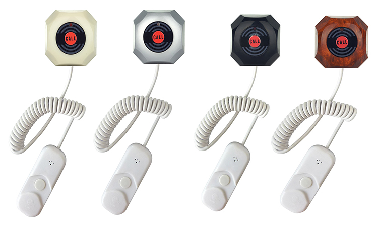 Hospital wireless calling system with patient emergency call button and digital screen