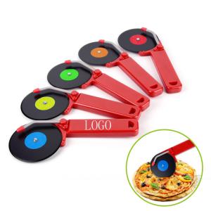 Quality Creative disc stype pizza knife stainless steel pizza knife 9*22cm logo customized wholesale