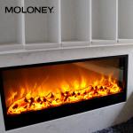 1000mm TV Stand Electric Wood Burning Fireplace Wall Insert Remote Control