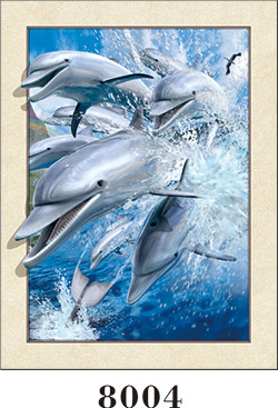 Stunning Sea World Animals Painting 5D Pictures / Lenticular Photo Printing