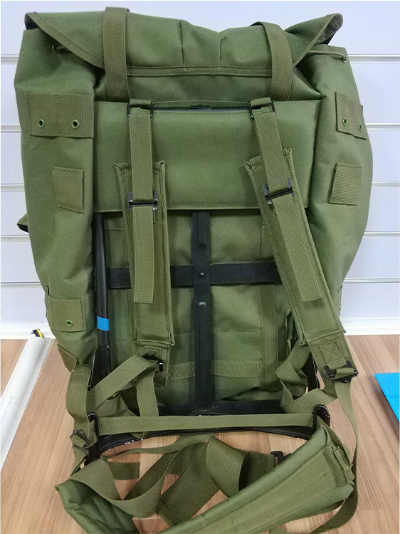 Aluminum Frame 50L Green Backpack for Outdoor Sports and Exploration