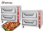 20~500°C High Temperature Stainless Steel Commercial Gas Two Deck Pizza Oven
