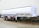 2 Axle Stainless Steel Oil Fuel Petrol Diesel Tank Semi Trailer 2 Compartments