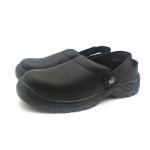 Black Steel Toe Kitchen Shoes Unisex Restaurant Work Shoes Non Slip Clean Easy