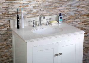 Quality 36 Inch Artificial Granite Vanity Tops , Cultured Marble Vanity Tops For Hotel wholesale
