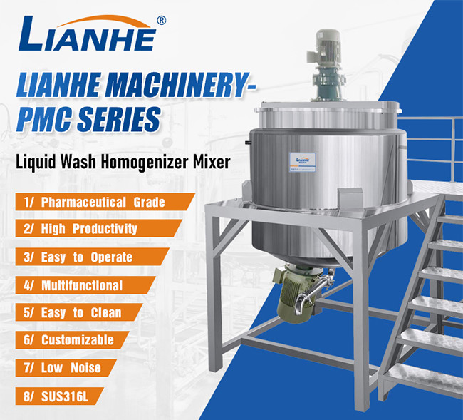 Multifunctional SUS304 Hand Sanitiser Manufacturing machine for mixing liquid soap