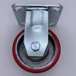 4 Inch Polyurethane Tread Cast Iron Rigid Caster