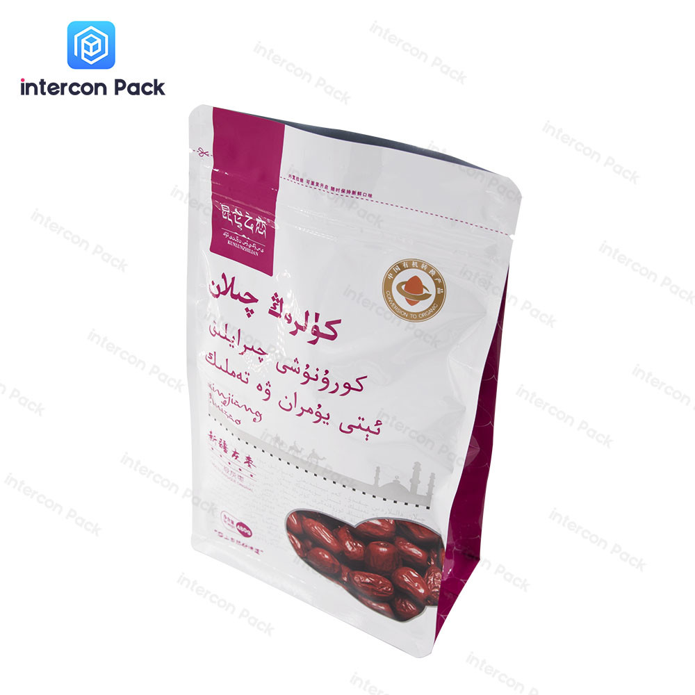 PVC Self Sealing Gusset Plastic Bags Custom LOGO Snack Zipper Bag