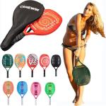 Beach Tennis Padel Racket Carbon Fiber Paddle Racket Soft EVA Face Outdoor Ball