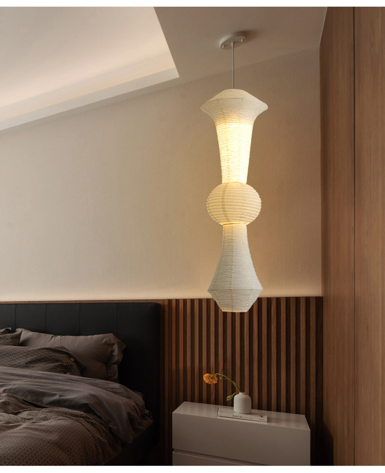 Janpanese Akari Rice Paper Lamp Nordic Noguchi Yong Pendant Lamp(WH-AP-599)