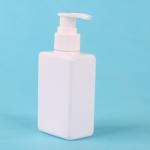 150ml PET White Square Cosmetic Men's Shampoo Pump Bottles