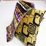 Home decorate geometric upholstery 100 polyester flocked velboa plush fabric