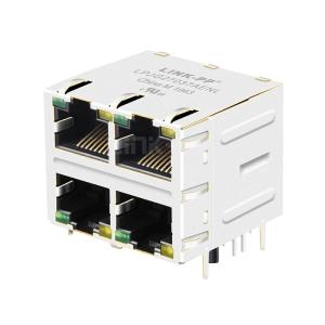 Quality LPJG27037AENL 1000 Base-T 2x2 Port RJ45 Gigabit Magnetic Jacks Green/Yellow LED wholesale