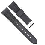 Thick Silicone Rubber Watch Bands , Mens Style Curved Watch Straps