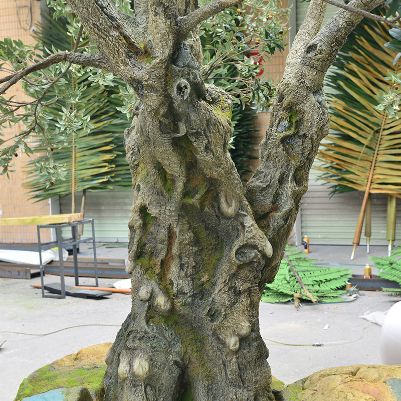 Factory Priced Large Artificial Olive Tree Huge Ornamental Fiberglass Tree for Indoor Restaurants and Shopping Malls Decor