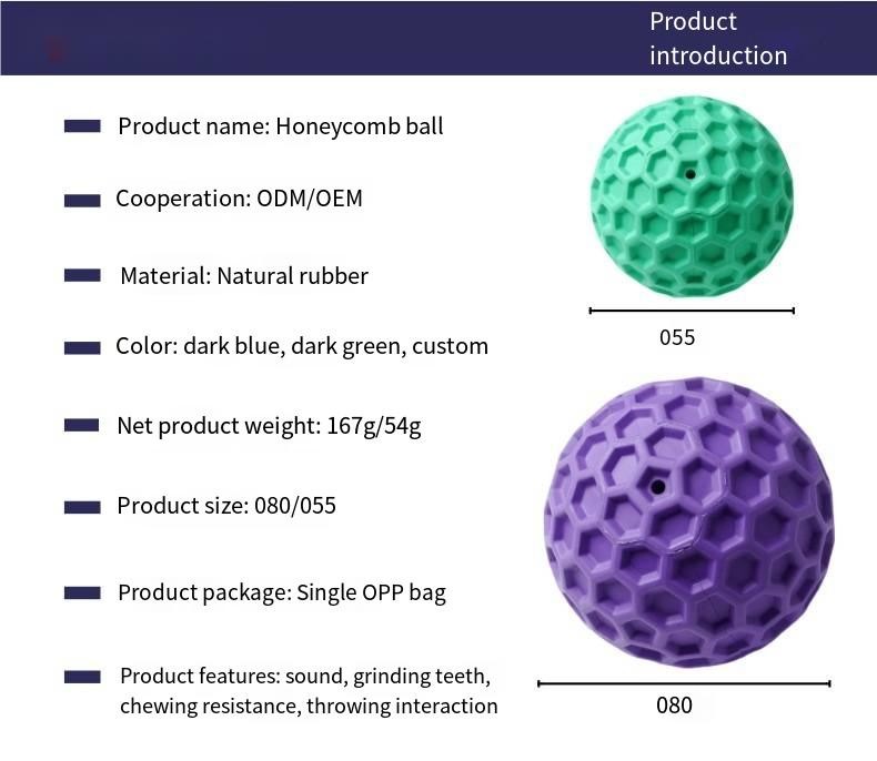 Pet Bite-resistant Sound Chew Toy Dog Interactive Rubber Ball