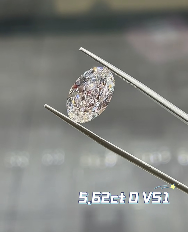 Ice Flower Cut Oval Shape Lab Grown Diamonds Certified Diamonds IGI No Bow Tie No Treatment