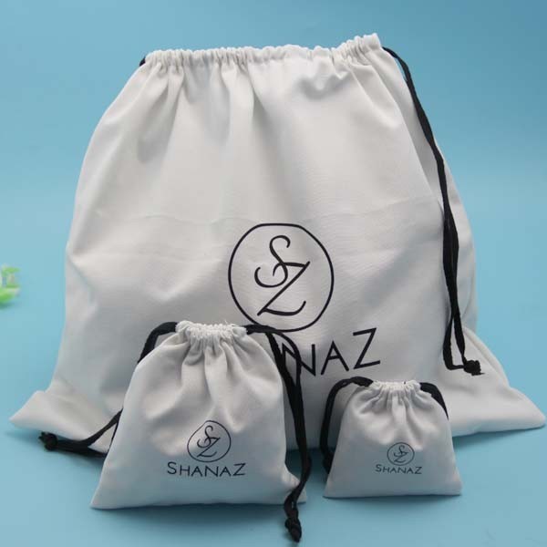 Washable Drawstring 34x45cm Cotton Storage Bag