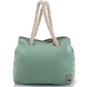 Quality Green Reusable Custom Cotton Tote Bags , Womens Tote Handbags For Daily wholesale
