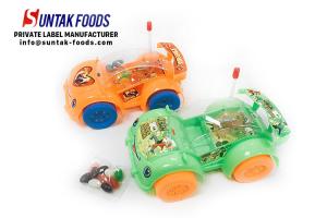 Quality Green Orange Light Car Toy With Colorful Jelly Bean Candy For Little Boy wholesale