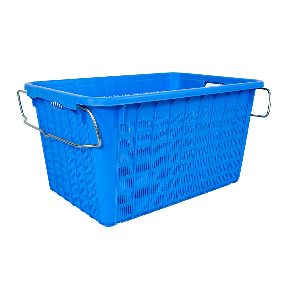 Customized Logo Mesh Plastic Storage Basket for Vegetable and Fruit Distribution
