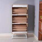 Hallway Space Saving 25 Pairs 137cm Wood Shoe Organizers