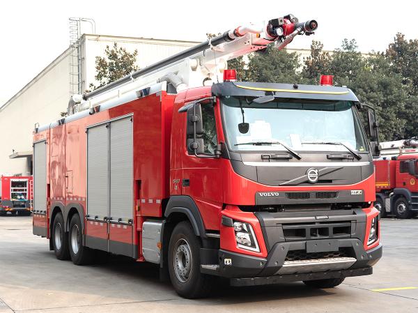 Volvo 25m Water-Foam-Powder Tower Fire Fighting Truck Good Quality Specialized
